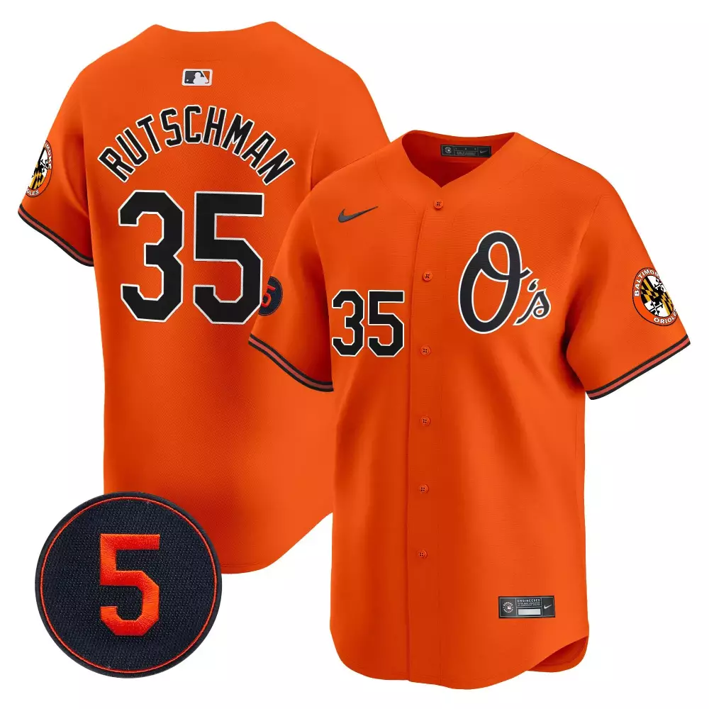 Adley Rutschman Baltimore Orioles Robinson Patch Vapor Premier Limited Jersey V4 | Stitched Design | Fan Gear for Men, Women & Youth