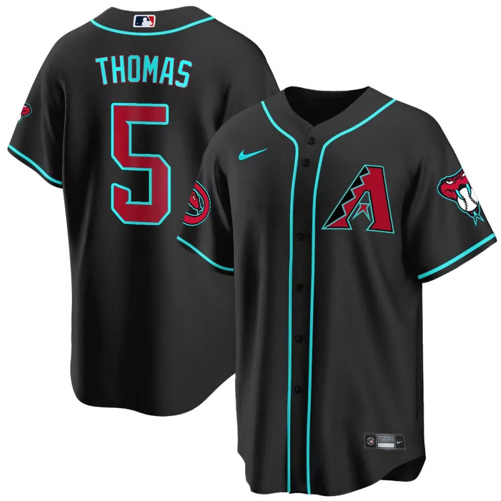 Alek Thomas 2024 Arizona Diamondbacks Black Alternate Cool Base Jersey | Stitched Fan Gear | For Men, Women & Youth