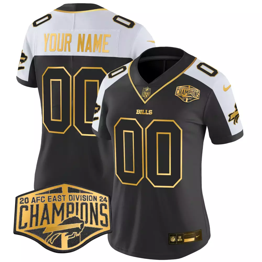 Alternate Women's Buffalo Bills 2024 AFC East Division Champions Jersey | Gold Vapor Limited Edition | For Men, Women & Youth