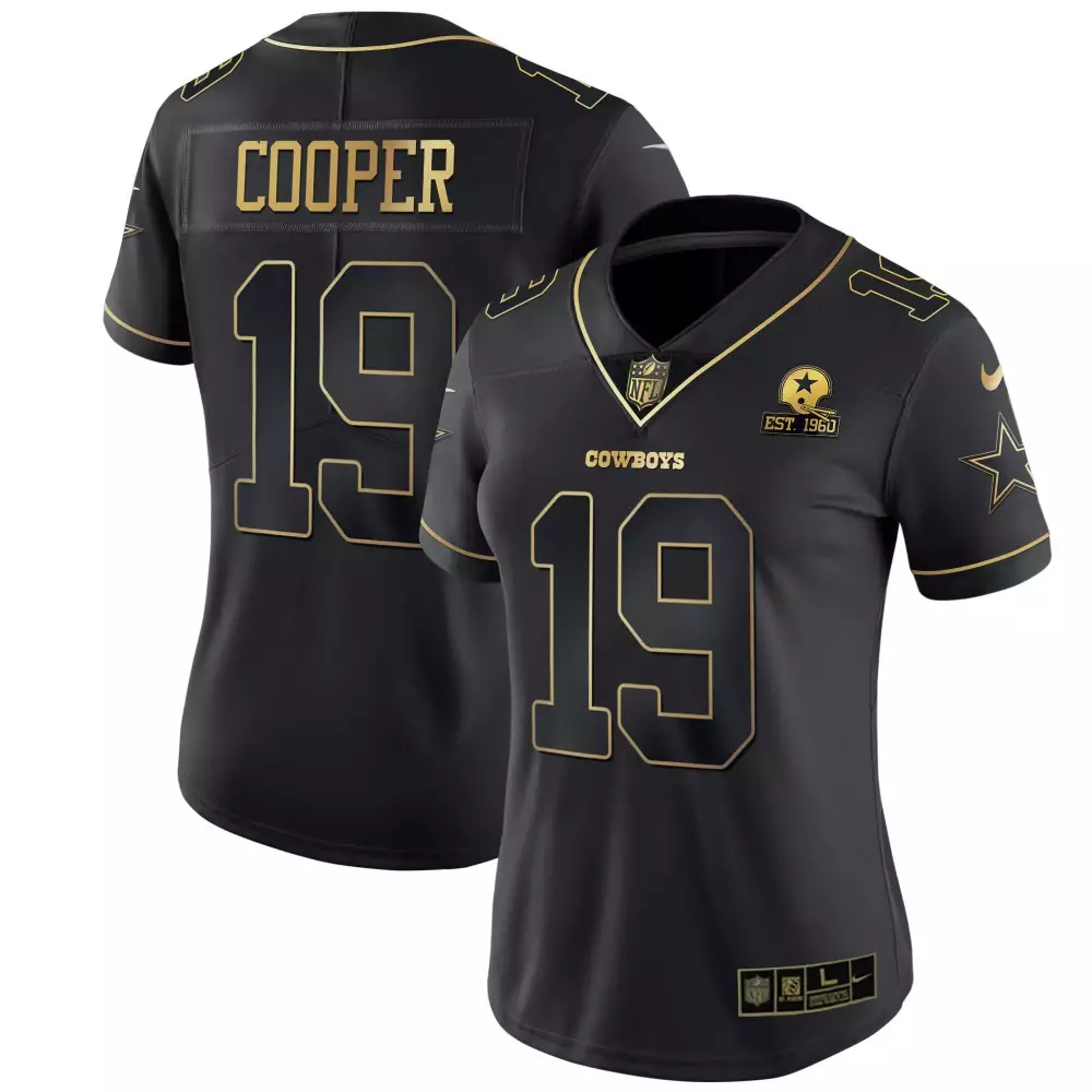 Amari Cooper Dallas Cowboys Black Gold Women's Jersey | Stitched All Stitched | For Women, Men & Youth