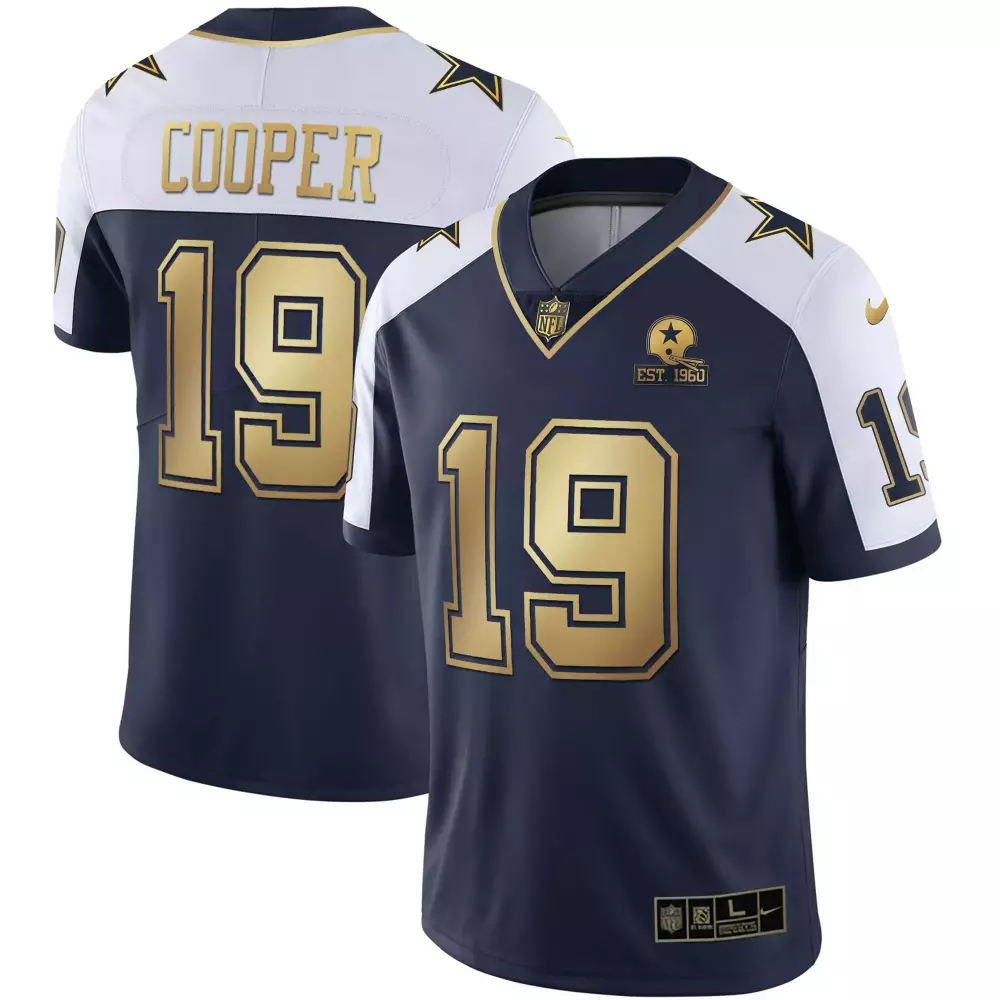 Amari Cooper Dallas Cowboys Alternate Vapor Jersey | Navy Gold Limited Edition | All Stitched Fan Gear | For Men, Women & Youth