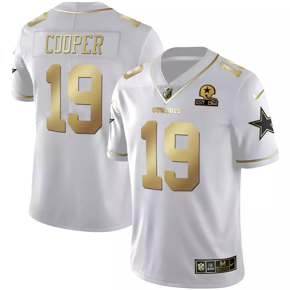 Amari Cooper Dallas Cowboys Black White Gold Vapor Limited Jersey | Stitched Fan Gear | For Men, Women & Youth