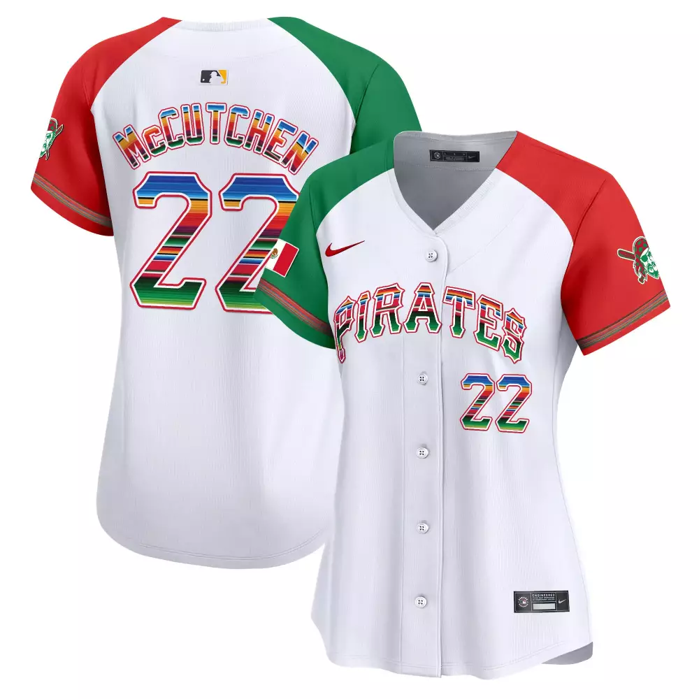 Andrew McCutchen Alternate Women's Pittsburgh Pirates Mexico Vapor Premier Jersey | Limited Edition Stitched Fan Gear | For Men, Women & Youth