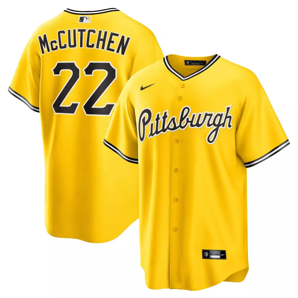 Andrew McCutchen Men's Pittsburgh Pirates 2023 Cool Base Fan Made Jersey | All Stitched | Fan Gear for Men, Women & Youth
