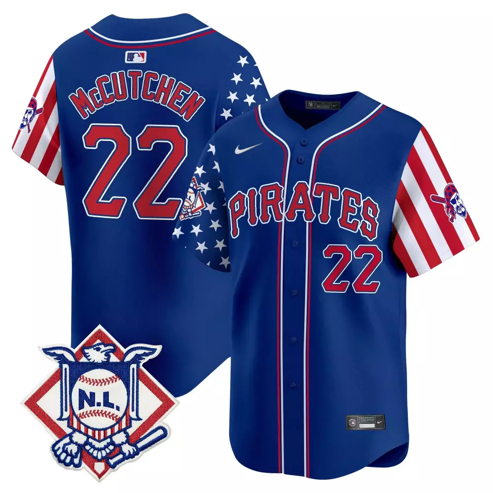 Andrew McCutchen Royal Men's Pittsburgh Pirates 2024 Fourth of July Vapor Premier Limited Jersey | All Stitched | Fan Gear for Men, Women & Youth