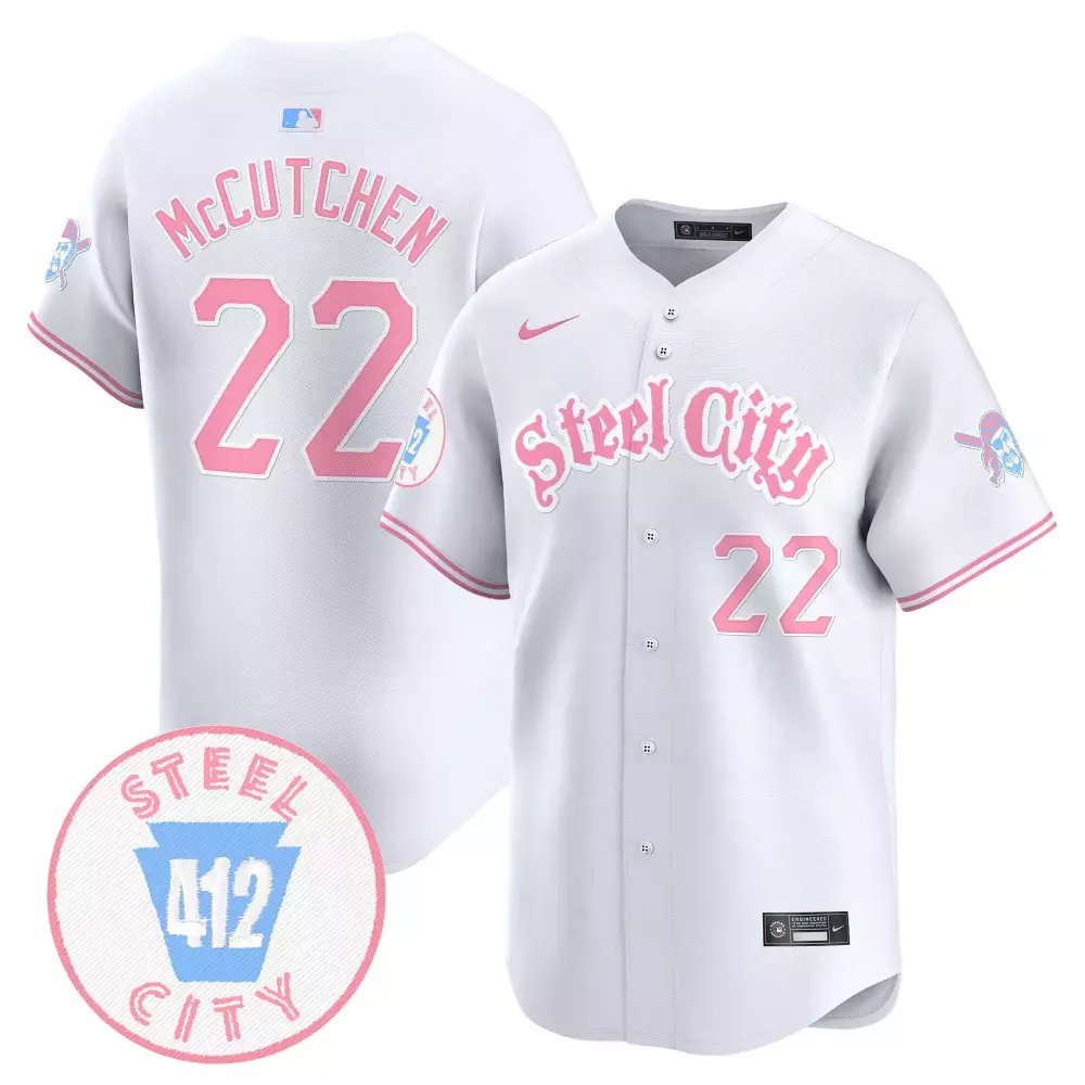 Andrew McCutchen Pittsburgh Pirates Bubblegum Pink Vapor Premier Jersey V2 | Limited Edition Stitched | Fan Gear for Men, Women & Youth