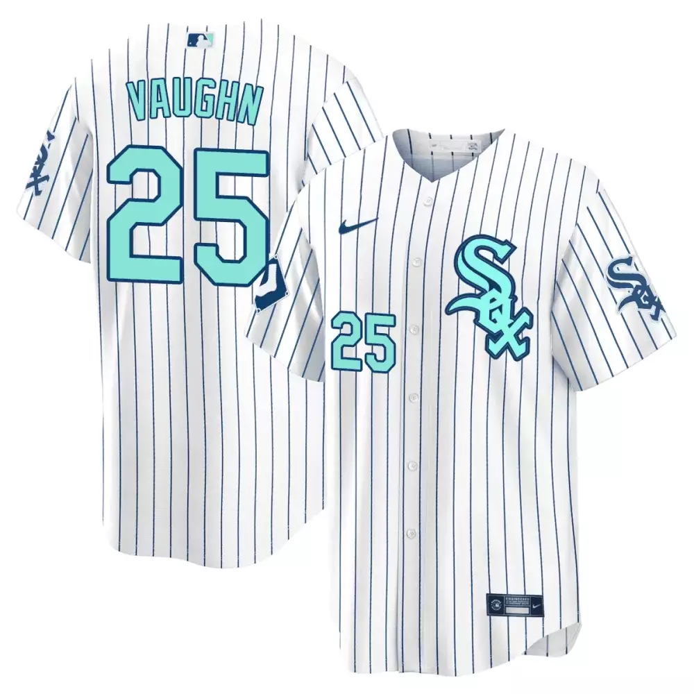 Andrew Vaughn Chicago White Sox White Collection Cool Base Jersey | All Stitched | Fan Gear for Men, Women & Youth