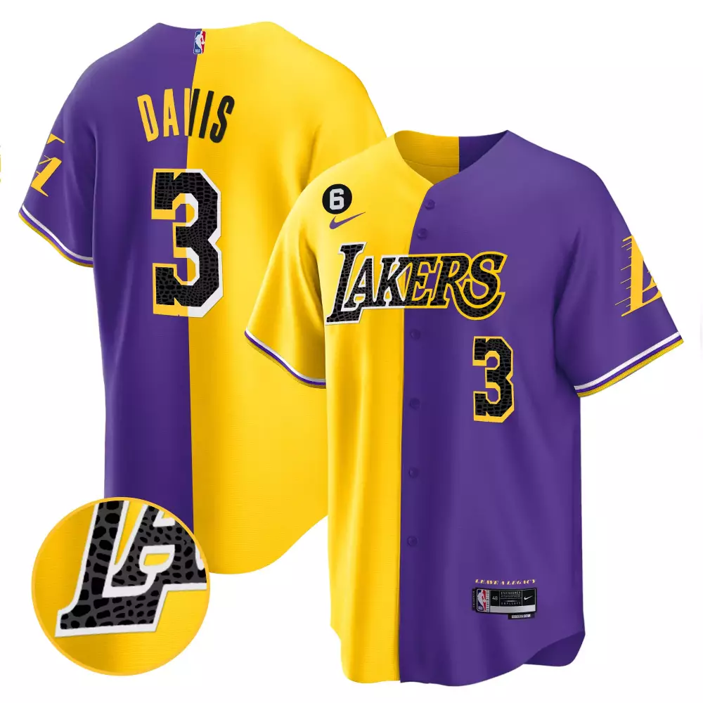 Anthony Davis Split Cool Base Mamba Jersey | Los Angeles Lakers All Stitched | Gift Idea for Fans | For Men, Women & Youth