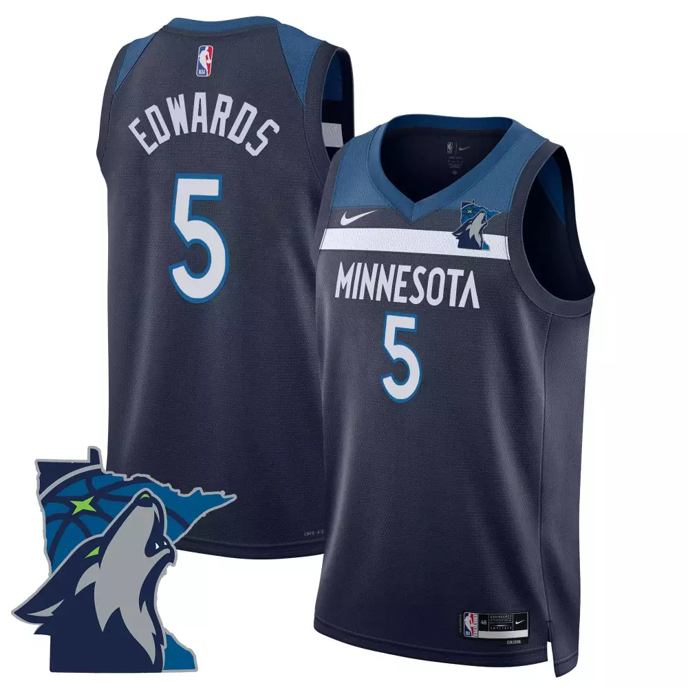 Anthony Edwards Fanatics Big & Tall Fast Break Jersey | Icon Edition Navy | Fan Gear for Men, Women & Youth