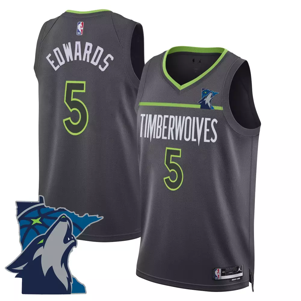 Anthony Edwards Minnesota Timberwolves Swingman Jersey V2 | Minnesota Patch | Stitched Fan Gear | For Men, Women & Youth