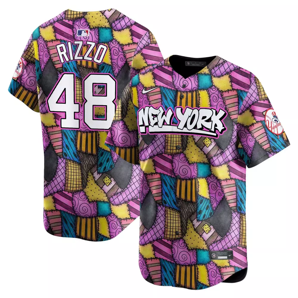 Rizzo Yankees Youth 2024 Patchwork Scraps Style Vapor Premier Limited Jersey | Printed Fan Gear | For Men, Women & Youth