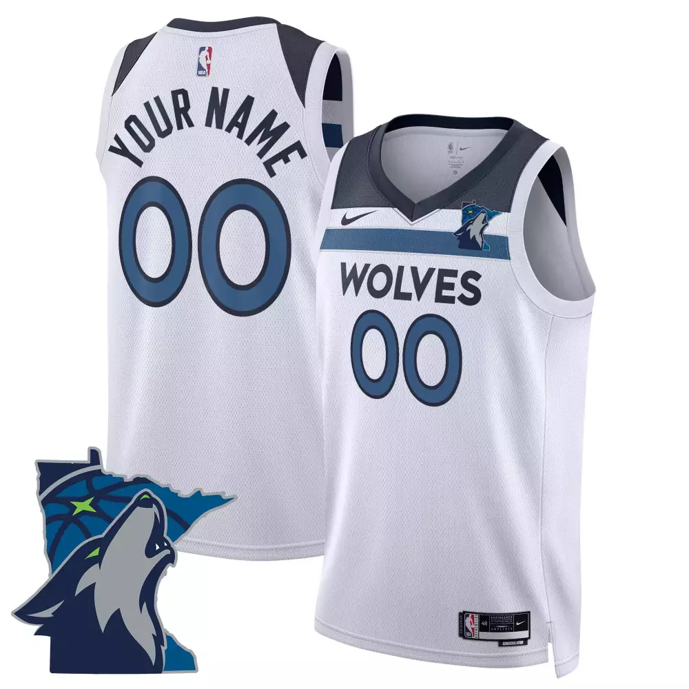 Minnesota Timberwolves Association Swingman Custom Jersey | Minnesota Patch | Stitched Fan Gear | For Men, Women & Youth