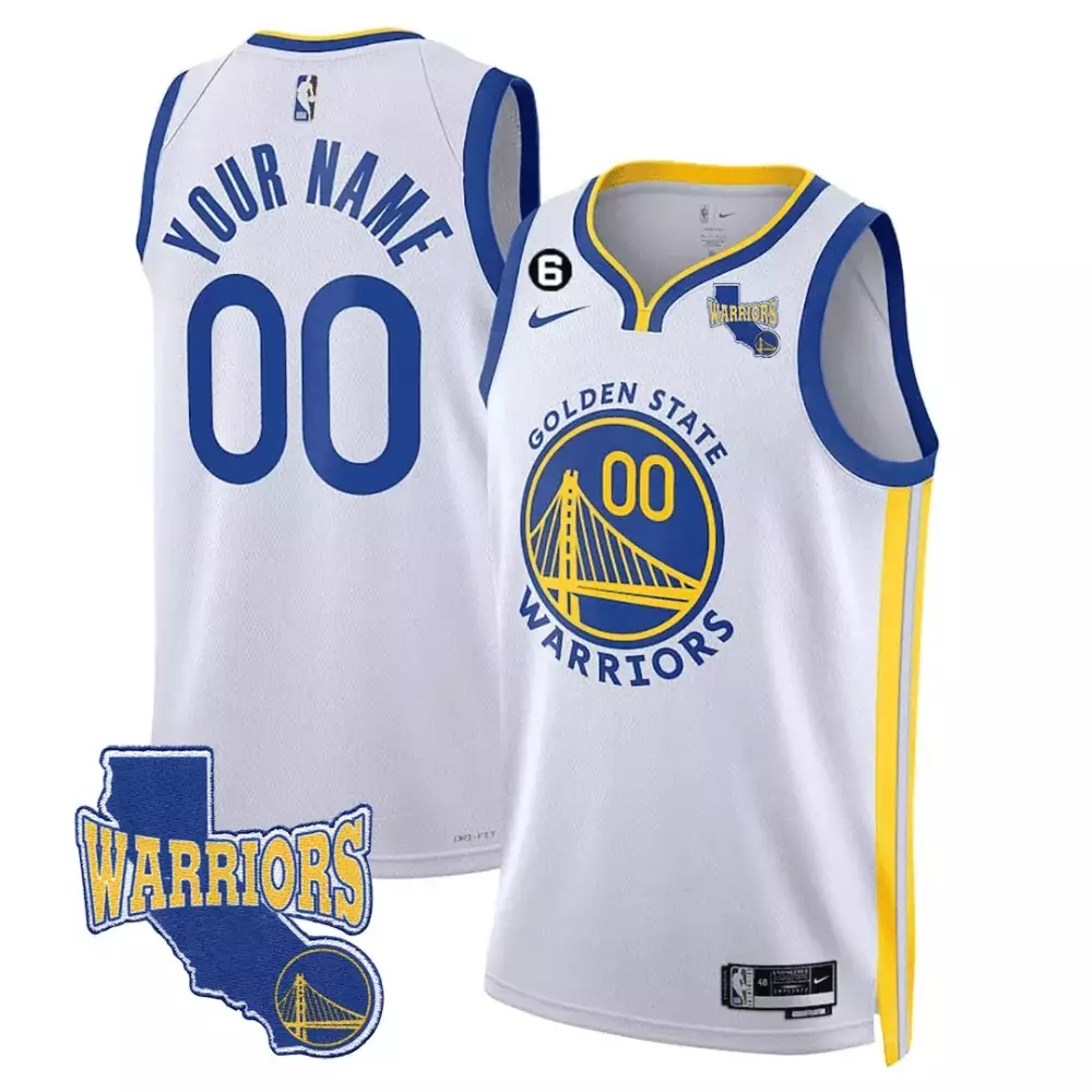 Golden State Warriors 2023-24 California State Patch Custom Jersey | All Stitched | Game Day Outfit for Men, Women & Youth