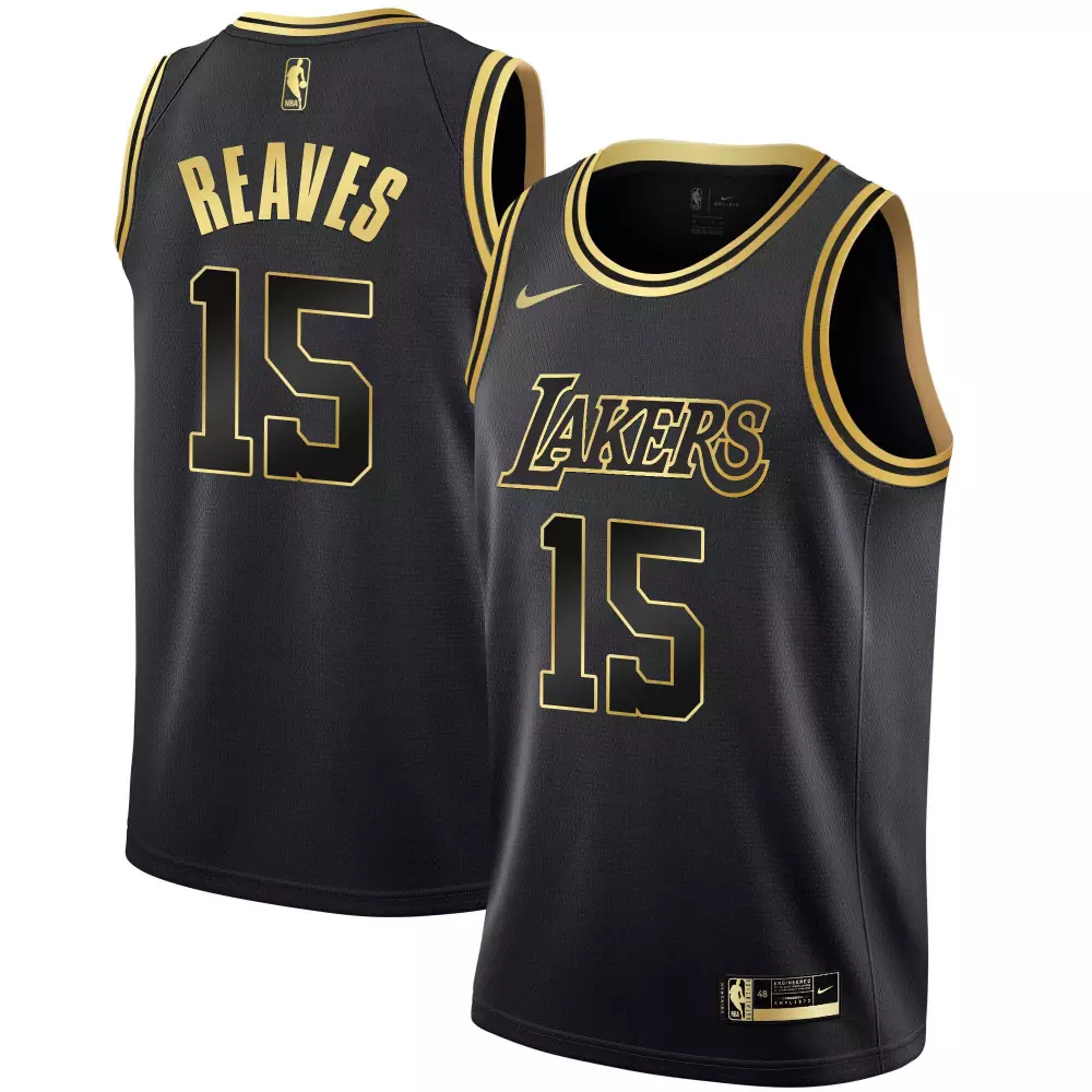Austin Reaves Black Gold Limited Jersey | Stitched Los Angeles Lakers Fan Gear | For Men, Women & Youth