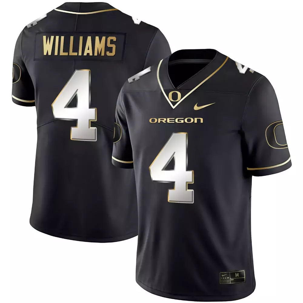 Bennett Williams Oregon Ducks Black Limited Gold Vapor Jersey | All Stitched | Fan Gear for Men, Women & Youth