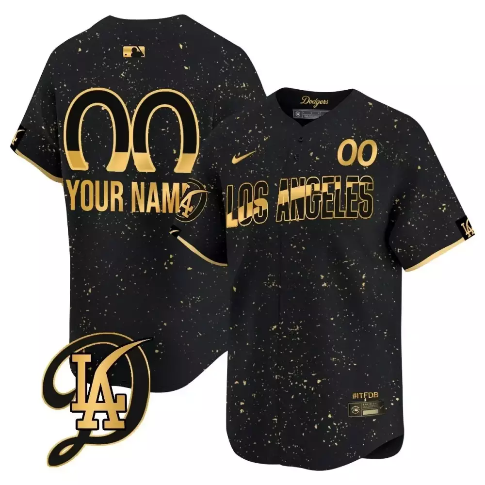 Women’s Dodgers 2024 World Series Vapor Premier Jersey | Black Gold All Stitched | Fan Gear for Women, Men & You