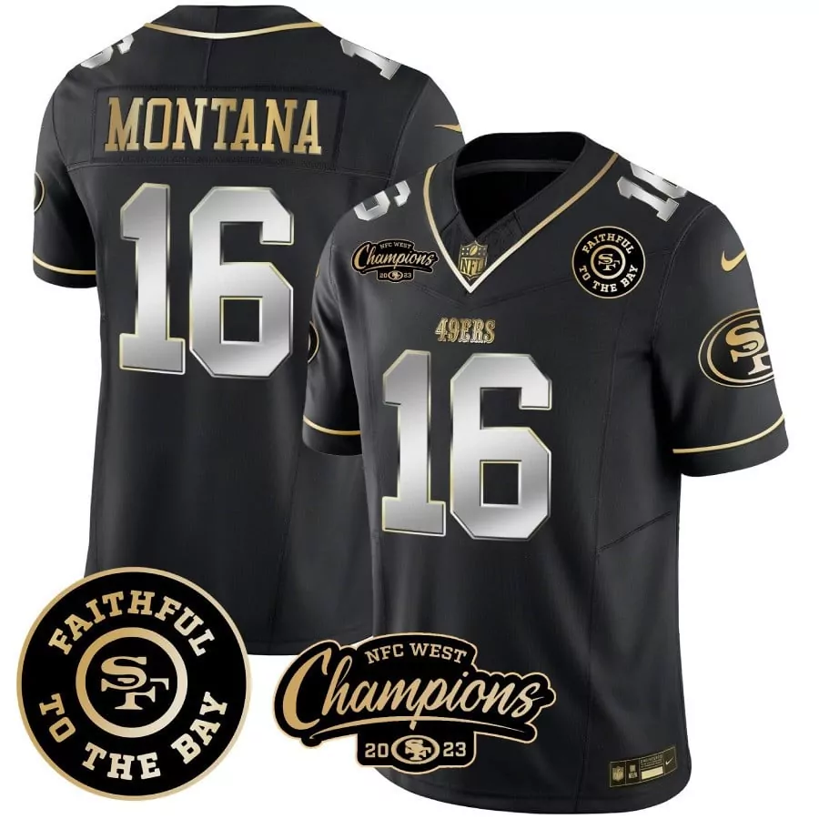 Joe Montana San Francisco 49ers Vapor Limited Jersey | Black NFC West Champs Style | Fan Gear for Men, Women & Youth