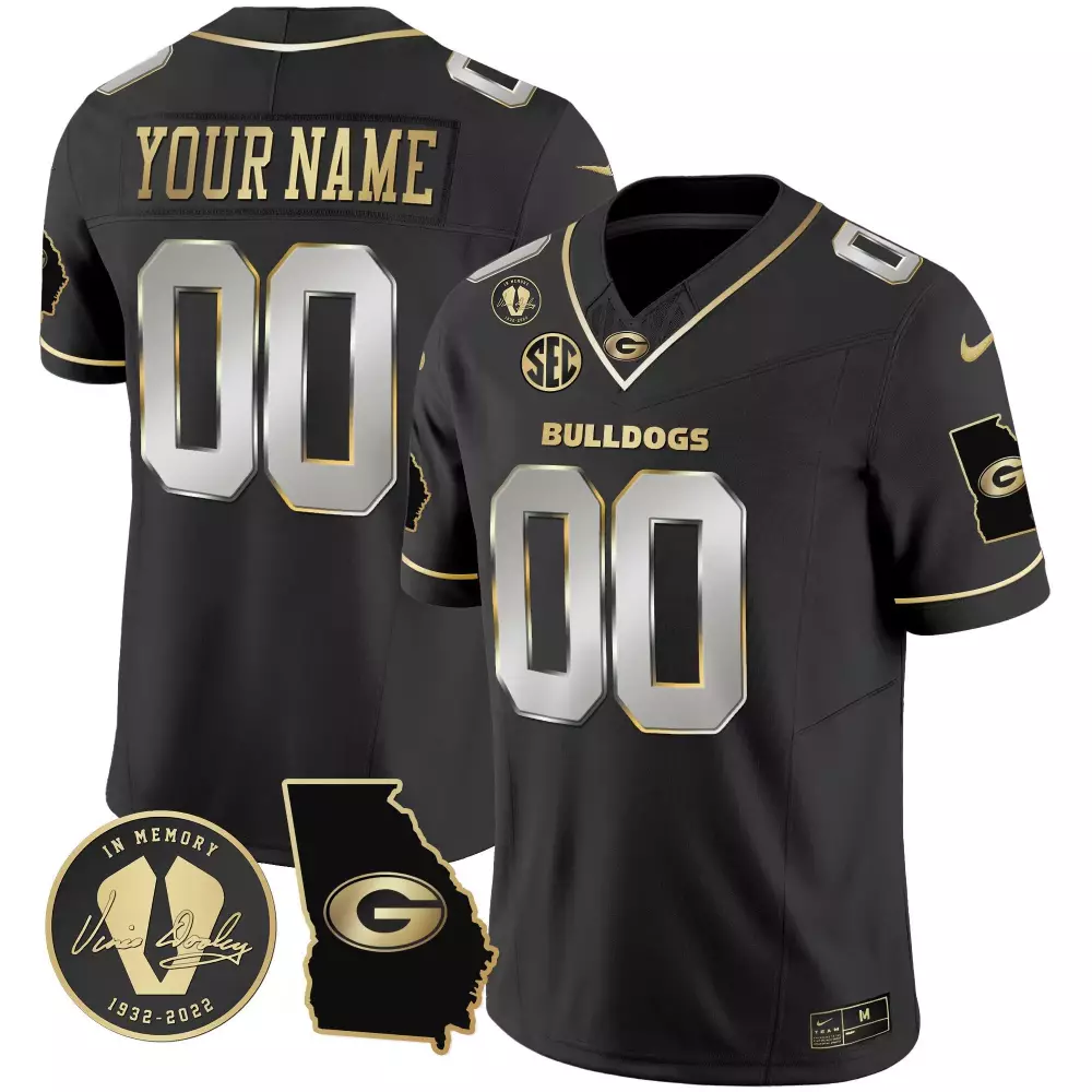 Black Georgia Bulldogs 2024 Vapor Custom Jersey | V3 Georgia Map Design | Limited Edition for Men, Women & Youth