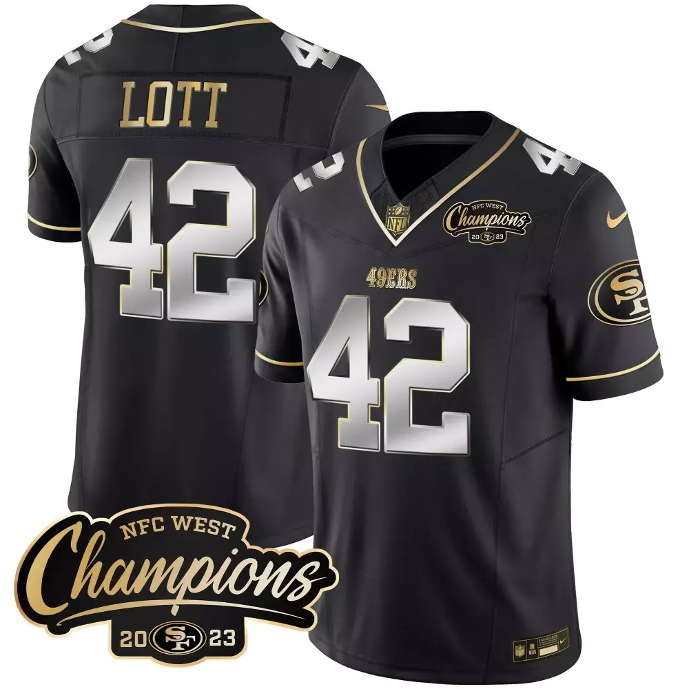 Ronnie Lott San Francisco 49ers Black Limited Jersey | 2023 NFC West Champions Patch | Vapor Style for Men | For Men, Women & Youth