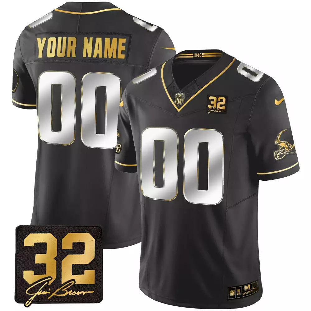 Jim Brown Black Limited Youth Jersey | Cleveland Browns Custom Stitched Design | For Men, Women & Youth