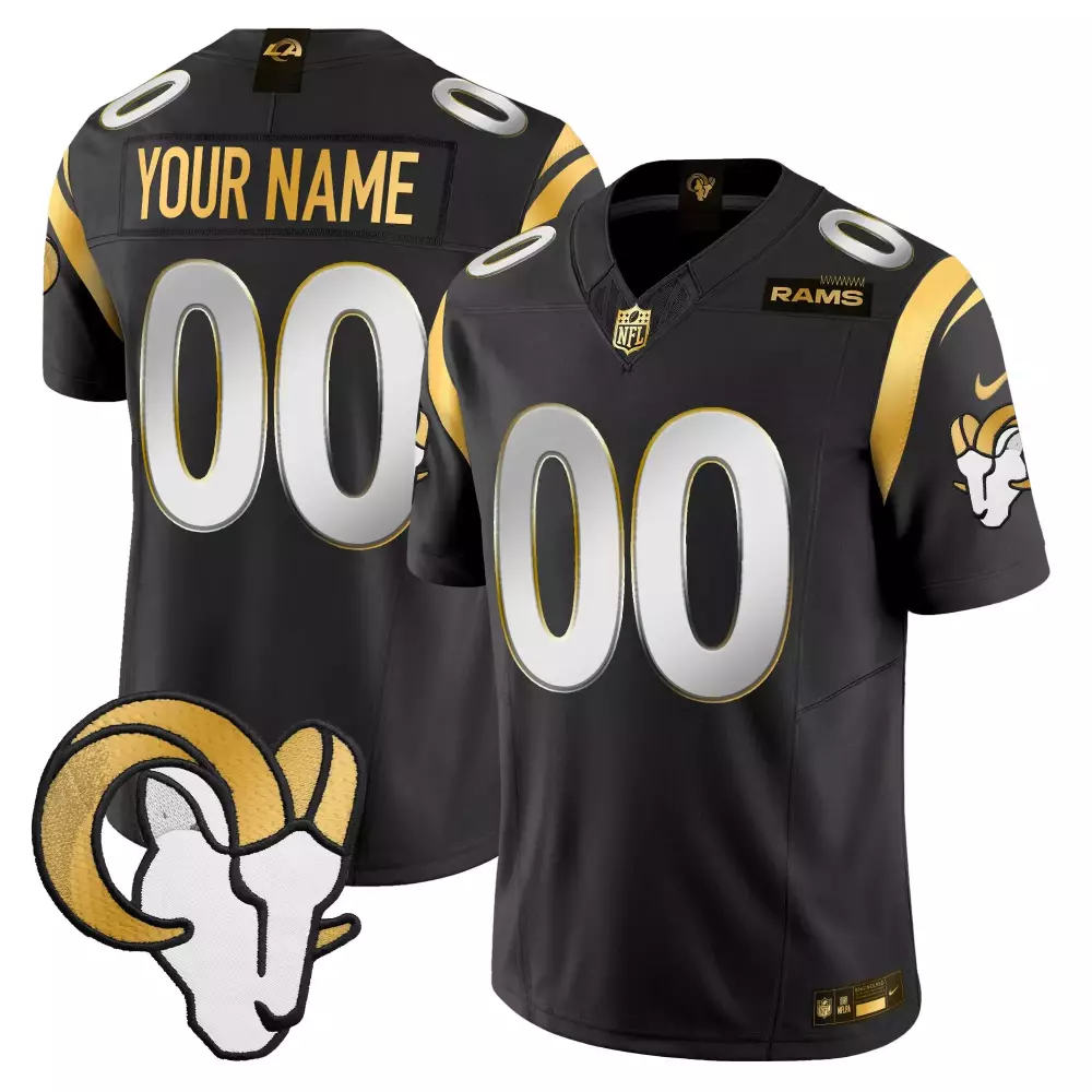 Los Angeles Rams 2024 Gold Vapor Limited Custom Jersey | Black Limited Edition for Youth | Stylish Fan Gear for Game Day | For Men, Women & Youth