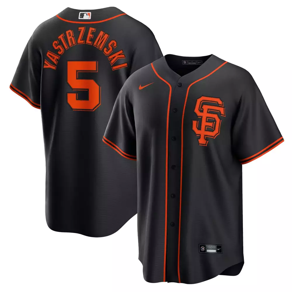 Mike Yastrzemski San Francisco Giants Black Jersey | All Stitched Design | Fan Gear for Men, Women & Youth