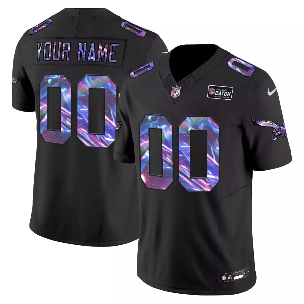 2024 Crucial Catch Vapor Limited Philadelphia Eagles Black Men’s Custom Jersey | All Stitched | Fan Gear for Men, Women & You