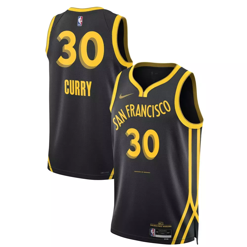 Curry 30 Golden State Warriors Abarcas Design Jersey | Black Red | Stitched Fan Gear | For Youth