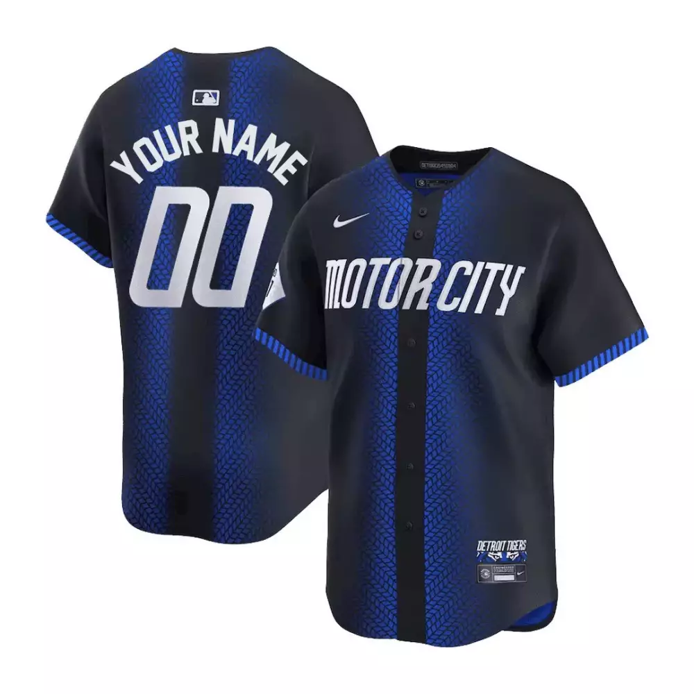Black Navy Youth Detroit Tigers 2024 City Connect Vapor Premier Jersey | Limited Custom Edition | Fan Gear for All