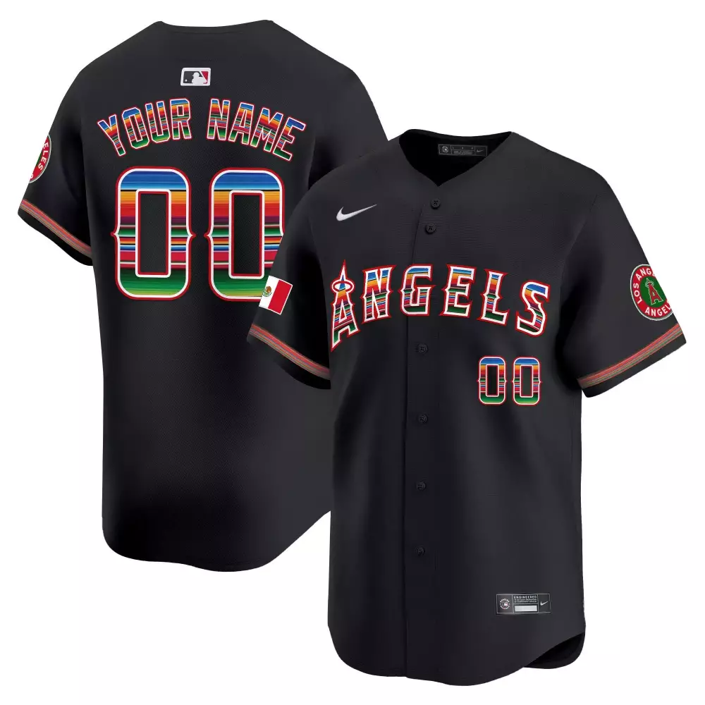 Youth Black Los Angeles Angels Mexico Jersey | Vapor Premier Stitched | Limited Edition Fan Gear | For Men, Women & Youth