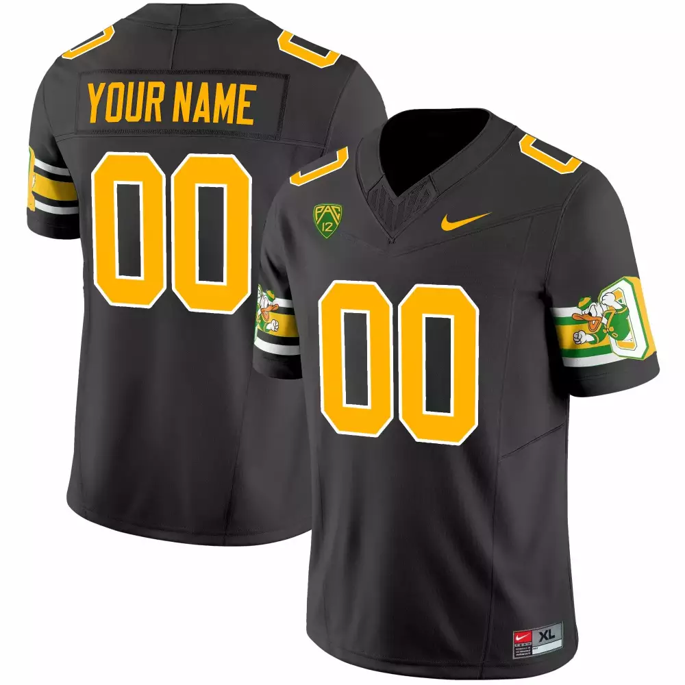 Oregon Ducks Mighty Oregon Ducks Throwback Custom Jersey | Black | Youth V2 Stitched Fan Gear for Men, Women & Youth