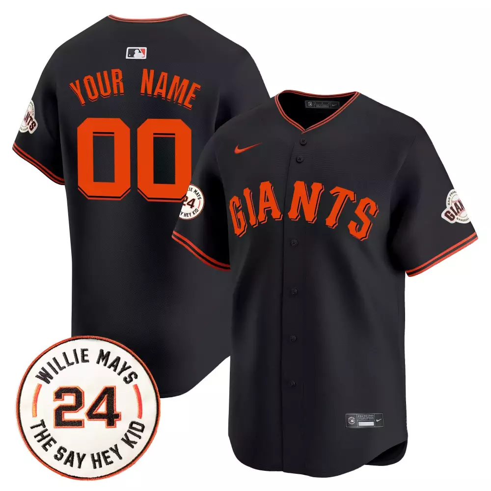 Willie Mays San Francisco Giants 2024 Black Youth Jersey | Premier Custom Stitched | Fan Gear for Men, Women & Youth