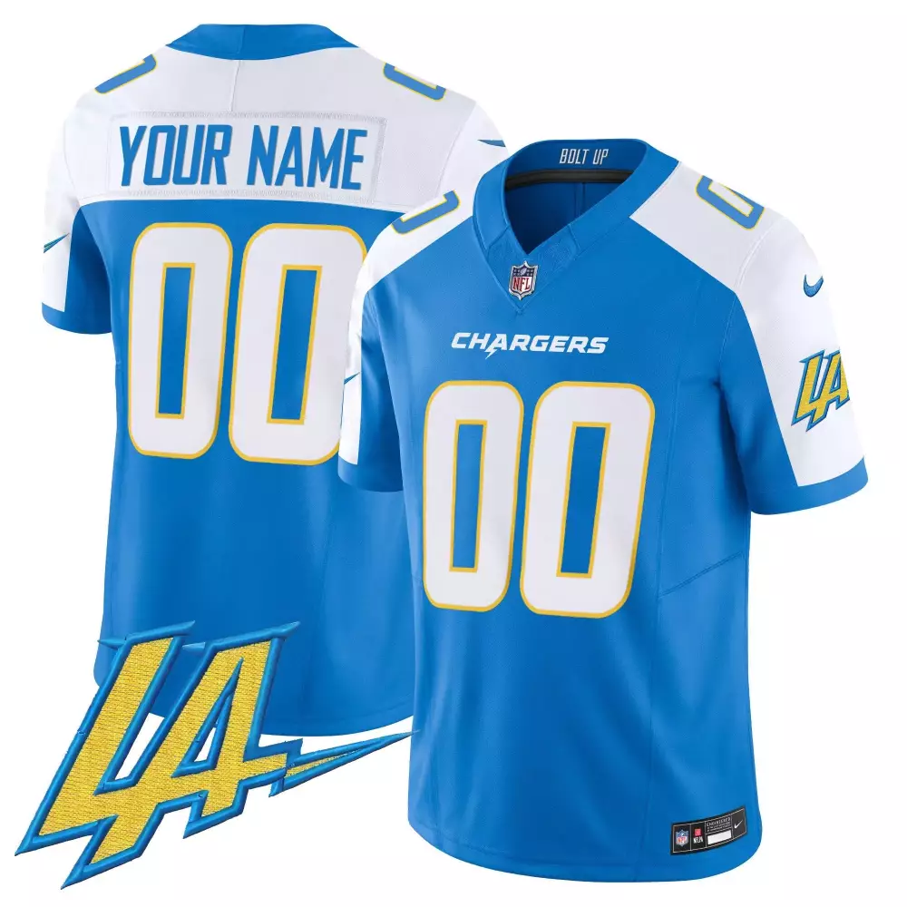 Blue Alternate Youth Los Angeles Chargers Vapor Limited Custom Jersey V2 | All Stitched | Game Day Outfit for Youth