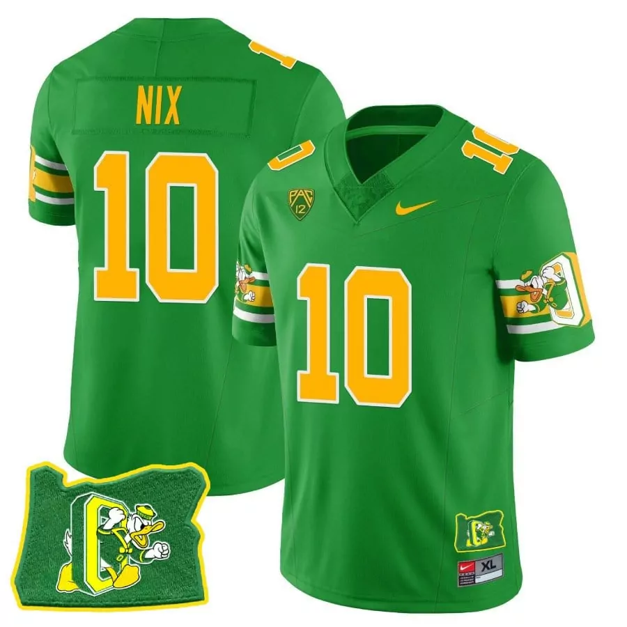 Bo Nix Oregon Ducks 1984 Throwback Jersey | Stitched Green State Edition | Limited Edition for Men, Women & Youth