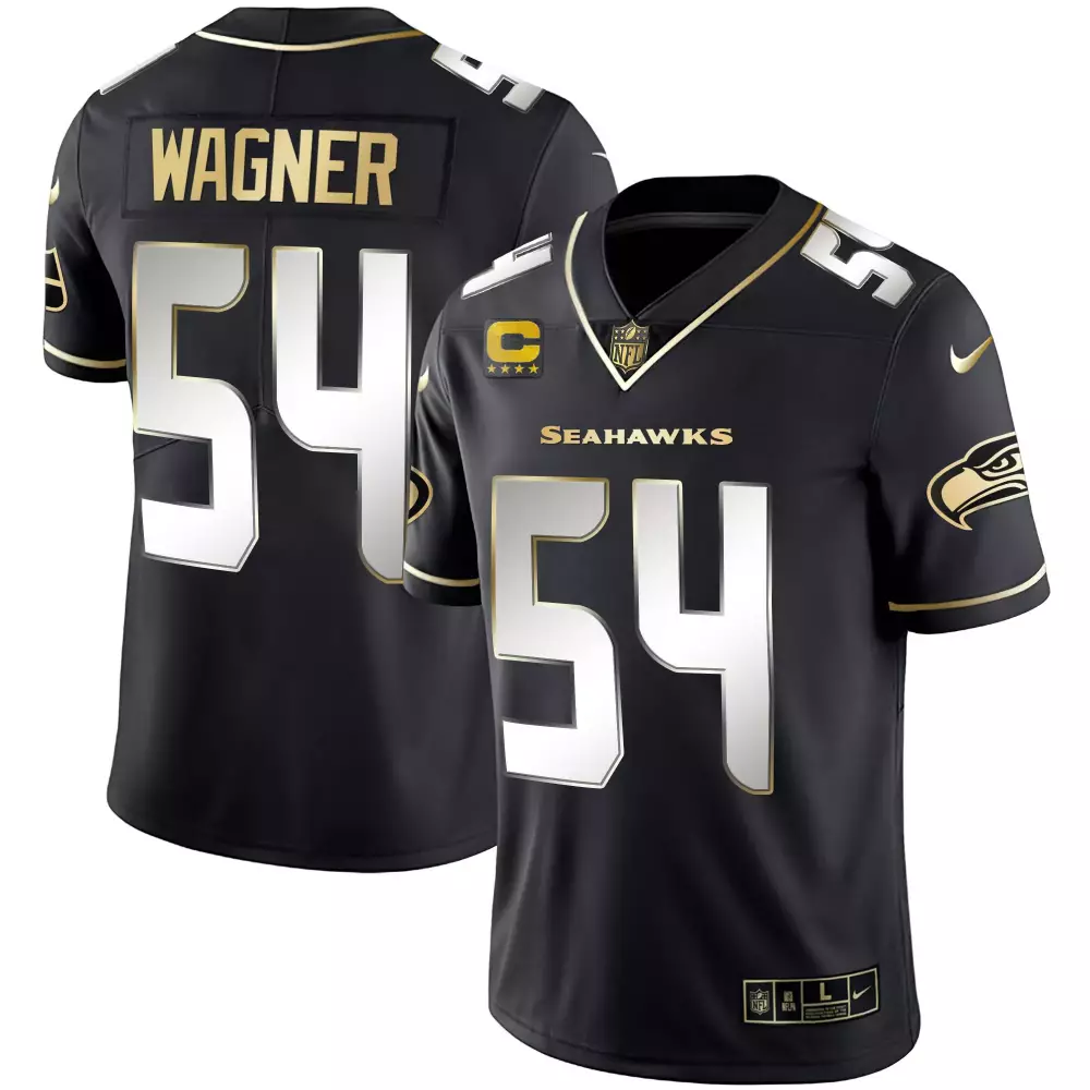 Bobby Wagner Black Limited Men's Seattle Seahawks Throwback Gold Jersey | All Stitched | Limited Edition Fan Gear for Men, Women & Youth