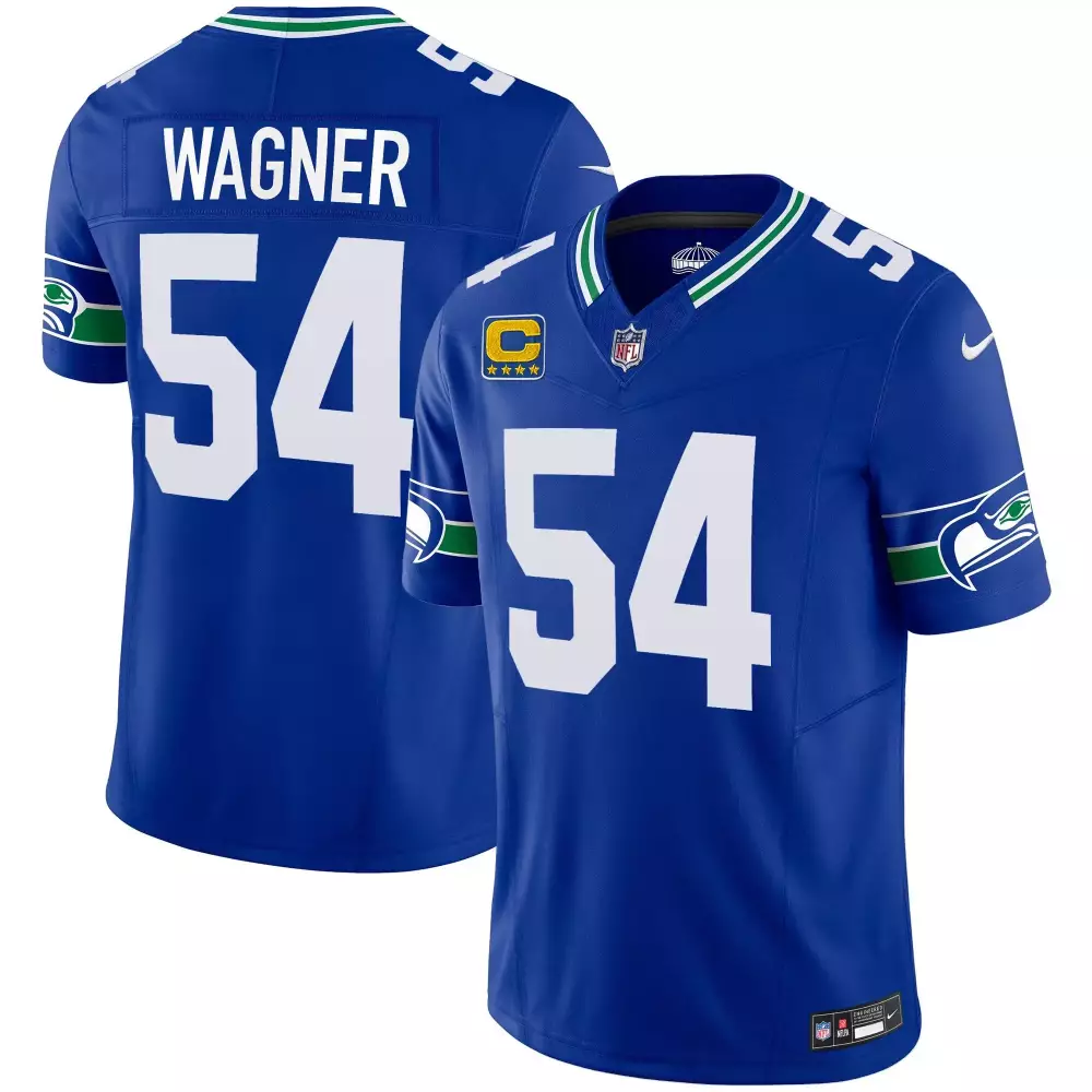 Bobby Wagner Seattle Seahawks Royal Throwback Vapor Limited Jersey V2 | Stitched Fan Gear | For Men, Women & Youth