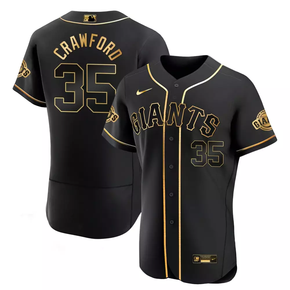 Brandon Crawford Black Gold Limited Jersey | Men's Flex Style | All Stitched Fan Gear | For Men, Women & Youth