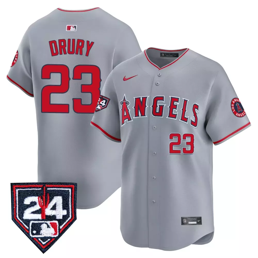 Brandon Drury Gray Los Angeles Angels 2024 Spring Training Jersey | Vapor Premier Stitched | Limited Edition for Men, Women & Youth