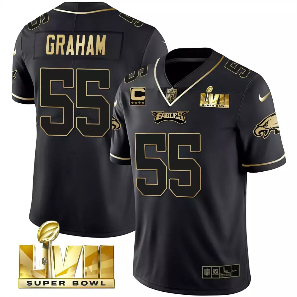 Super Bowl Vapor Gold Jersey for Brandon Graham | Stitched Men's Gear | Perfect for Game Day for Men, Women & Youth