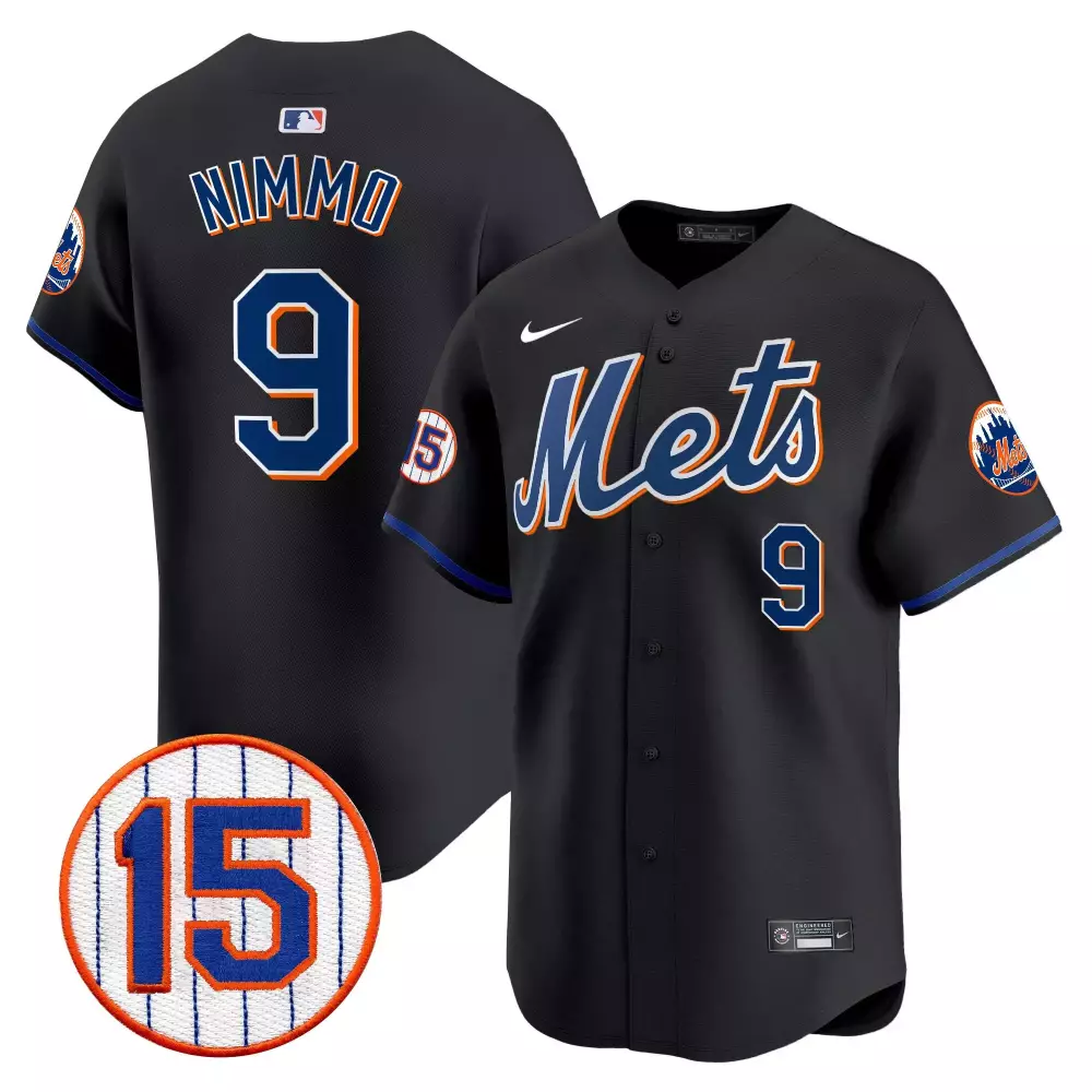 Brandon Nimmo New York Mets 2024 Jackie Robinson Patch Vapor Premier Limited Jersey | Stitched | Fan Gear for Women, Men & Youth