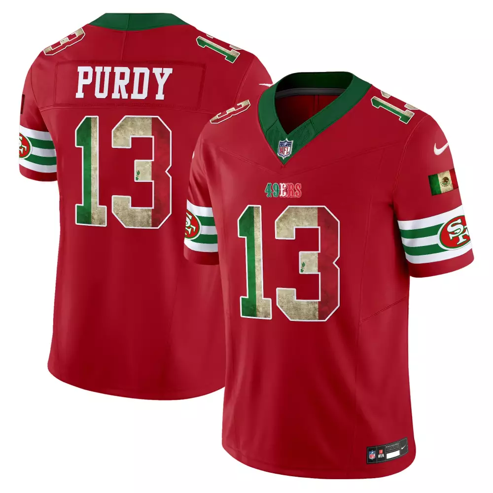Brock Purdy Red Men's 49ers Jersey | Mexico Vapor Limited Edition V4 | All Stitched Fan Gear | For Men, Women & Youth