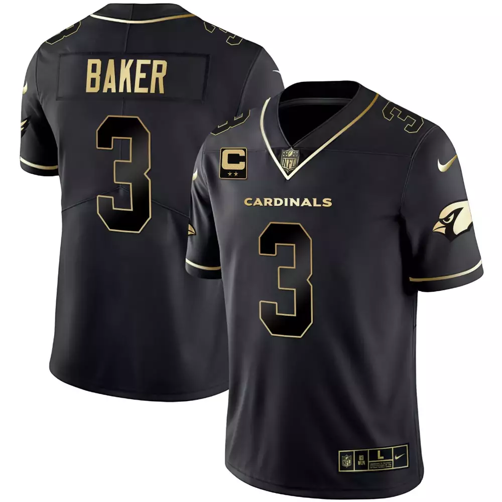 Budda Baker Black Gold Vapor Limited Jersey | Stitched Arizona Cardinals Fan Gear | For Men, Women & Youth