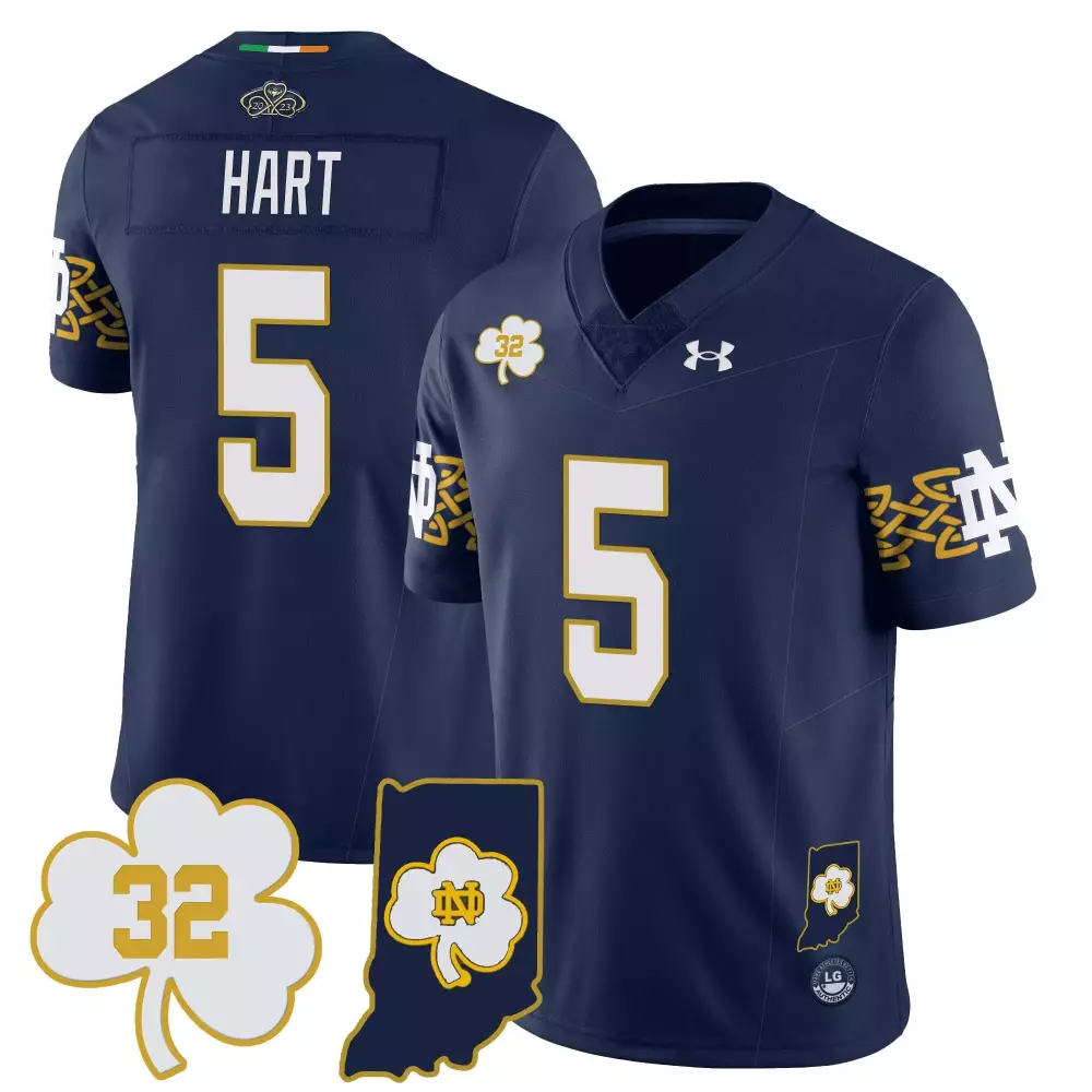 Hart Cam Notre Dame Fighting Irish 2023 Vapor Limited Jersey | Navy Stitched Edition | For Men, Women & Youth