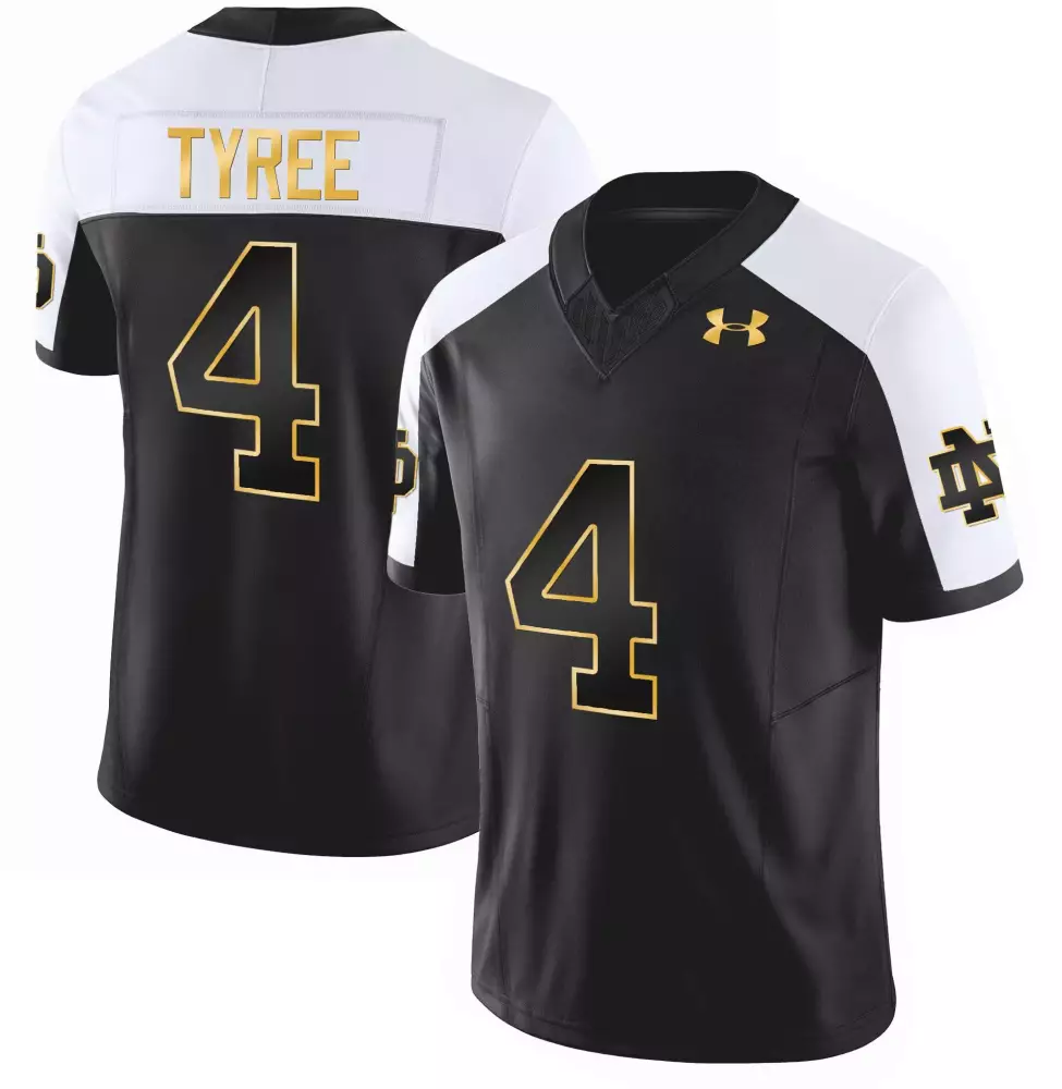 Chris Tyree Alternate Men's Notre Dame Fighting Irish Gold Vapor Limited Jersey | Stylish Fan Gear for Men, Women & Youth