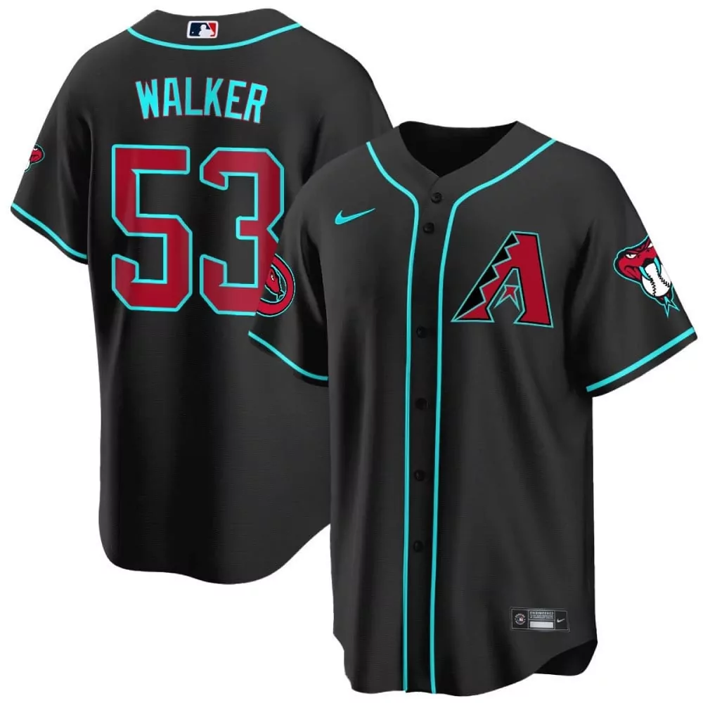 Christian Walker 2024 Black Alternate Jersey | Stitched Cool Base | Fan Gear for Men, Women & Youth