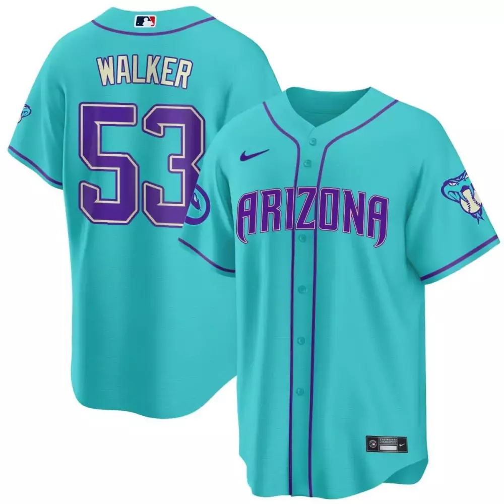 Christian Walker Cool Arizona Men's 2024 Arizona Diamondbacks Teal Purple Jersey | All Stitched | Fan Gear for Men, Women & Youth