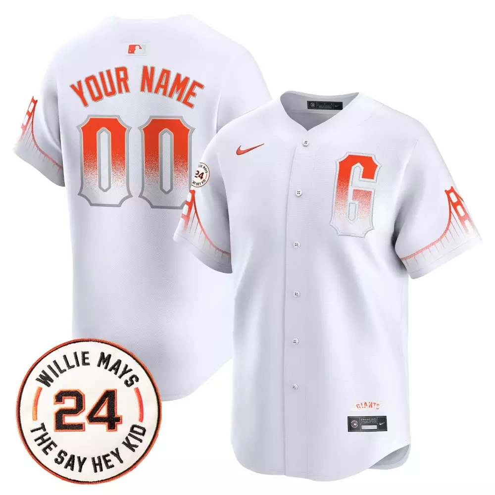 City Connect San Francisco Giants 2024 Willie Mays Patch Vapor Premier Jersey | All Stitched | Limited Edition Fan Gear | For Youth