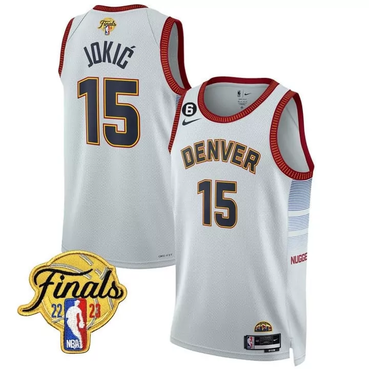 Nikola Jokic Denver Nuggets City Edition Jersey | NBA Finals Patch Collection | All Stitched Fan Gear for Men, Women & Youth