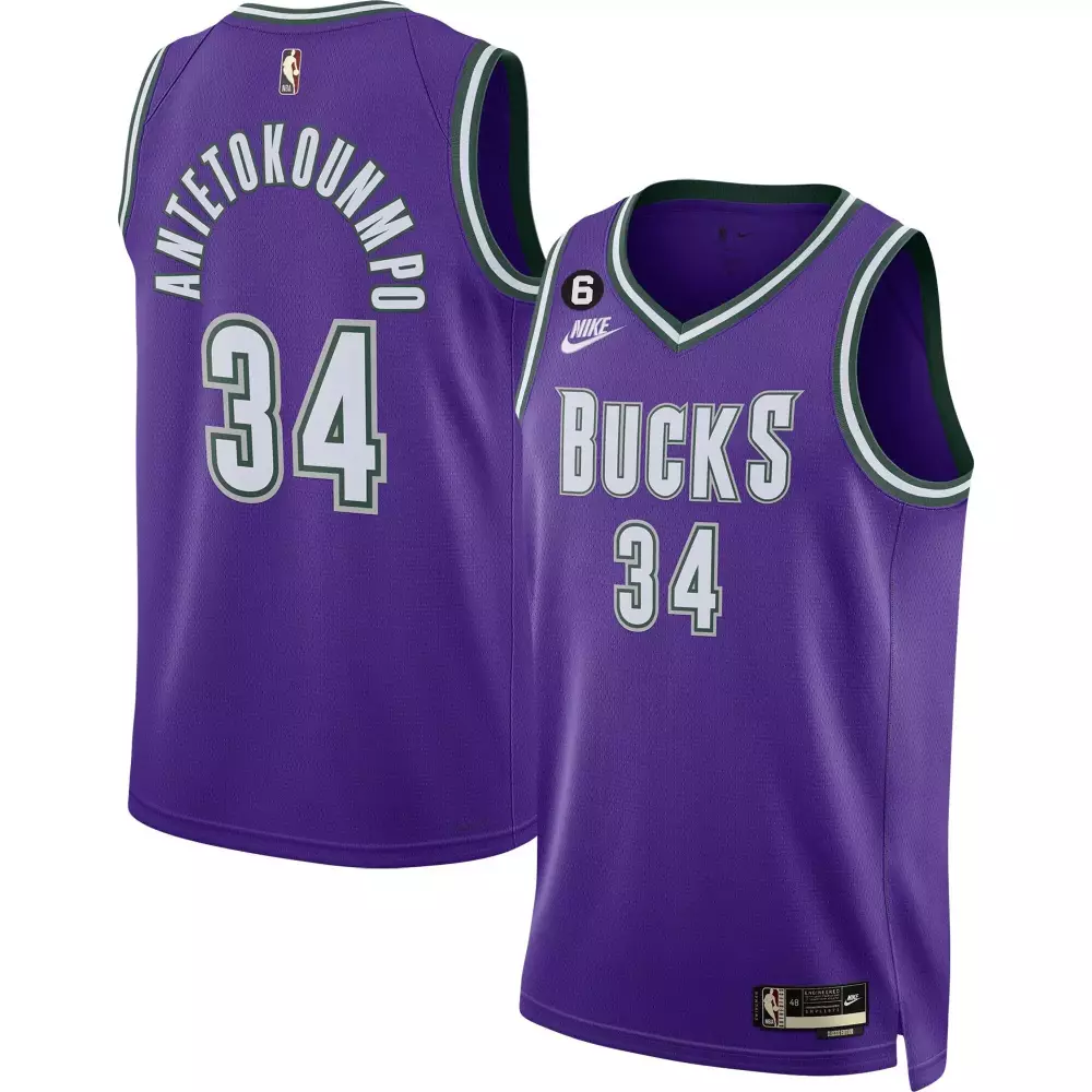 Milwaukee Bucks City Youth 6 Patch Collection Jersey | All Stitched | Fan Gear for Young Fans | For Men, Women & Youth