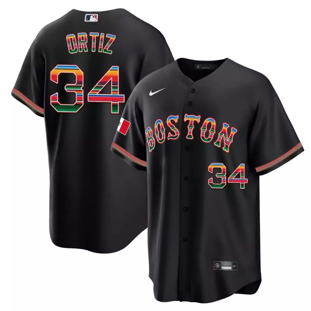 David Ortiz Boston Red Sox Mexico Hispanic Jersey | Stitched Fan Gear | For Men, Women & Youth